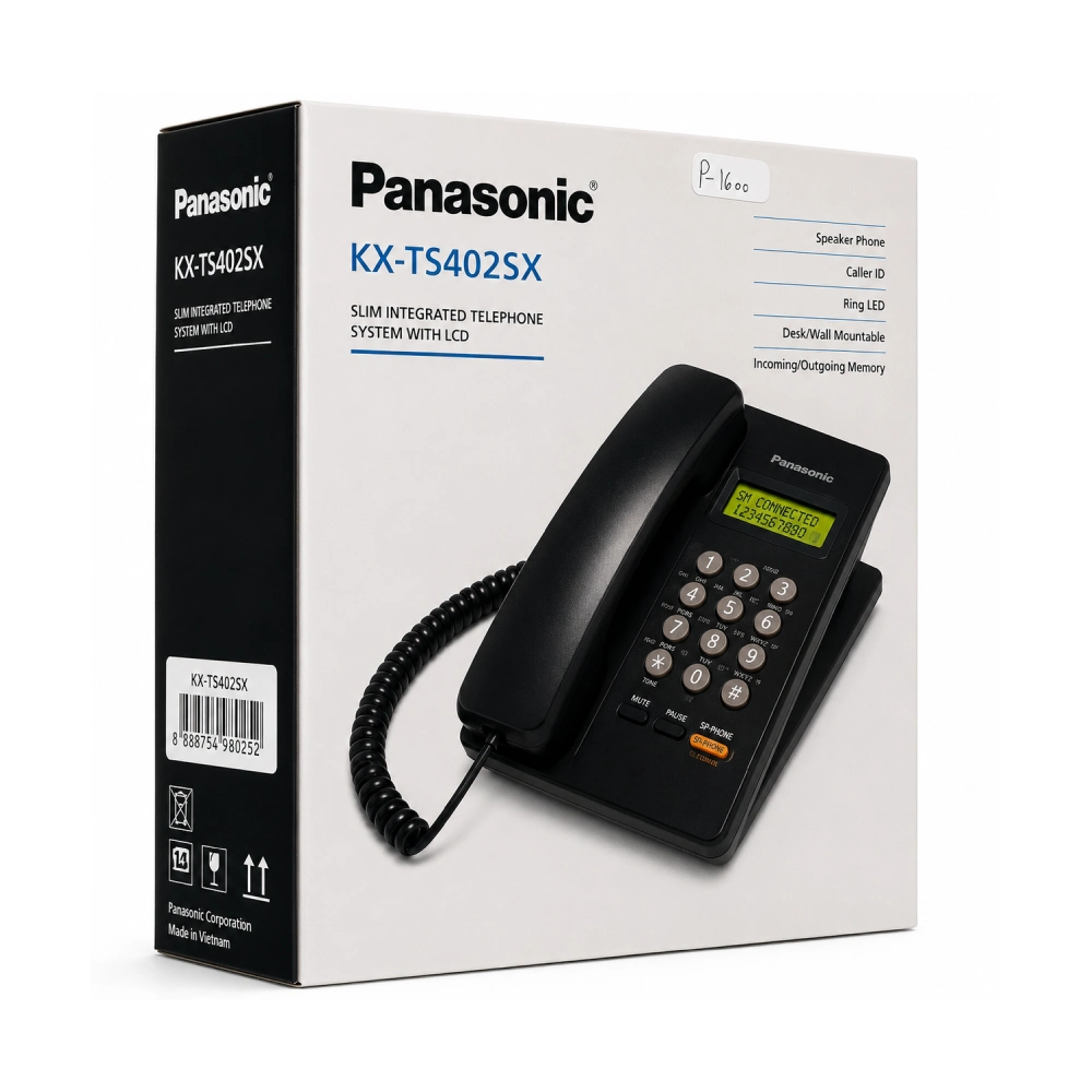 Panasonic Wired Telephone Set with Display Black (KX-TS402SX)